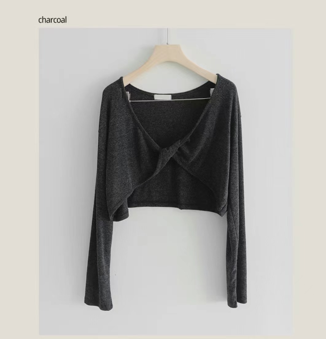 HAY KNOCK-헤이노크-OT韓國東大門代購女士新品熱賣長袖T恤開衫HAY KNOCK-헤이노크-OT長袖T恤圖色2