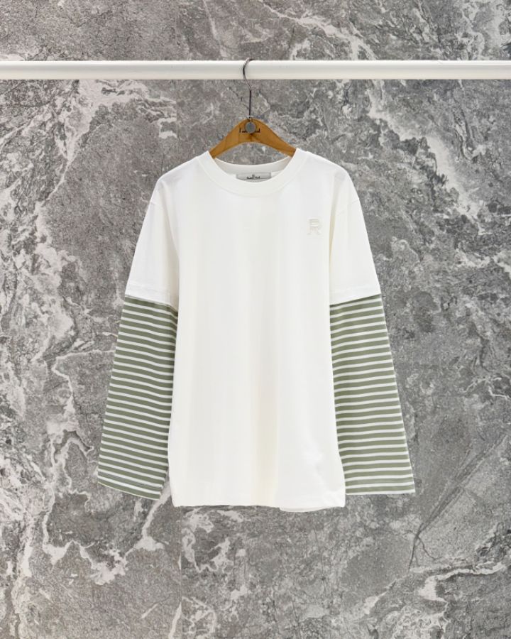 ROOKIE BUD韓國直郵實拍女士新品熱賣時尚人氣長袖T恤條紋ROOKIE BUD-P長袖T恤圖色1