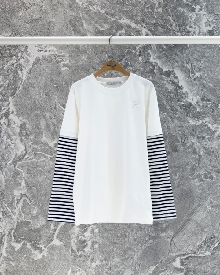 ROOKIE BUD韓國直郵實拍女士新品熱賣時尚人氣長袖T恤條紋ROOKIE BUD-P長袖T恤圖色2