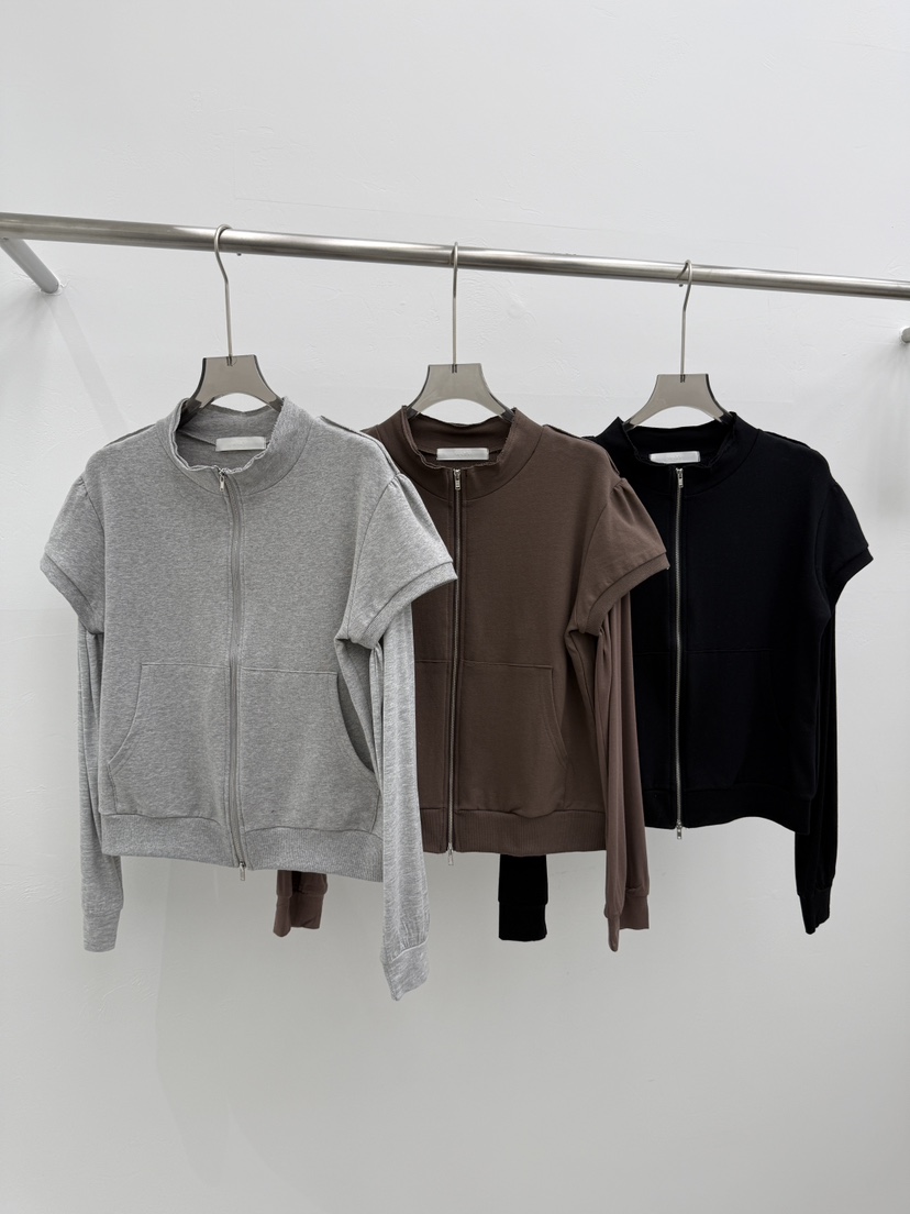 SEARE/PRETZEL韓國東大門代購女士新品人氣26春夏衛衣拉鏈SEARE/PRETZEL衛衣