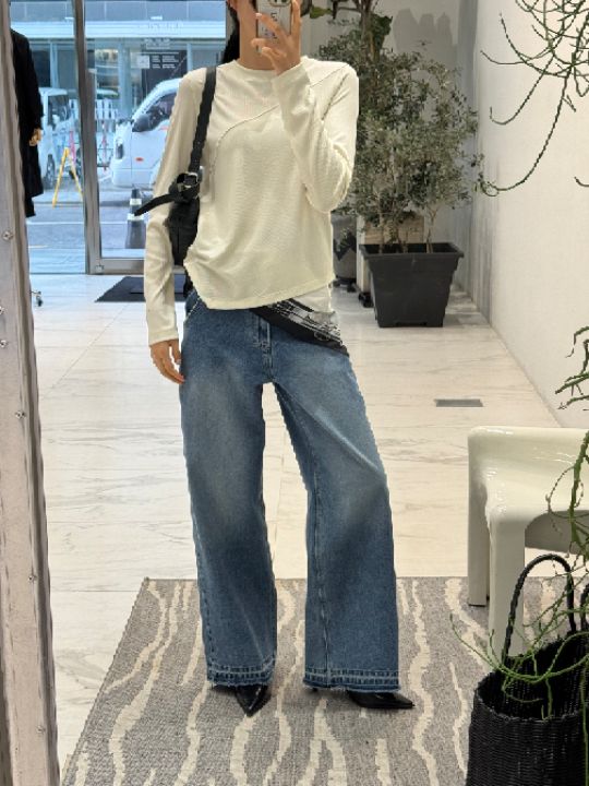 ROOKIE BUD韓國東大門直郵女士新款人氣休閑26春夏長袖T恤ROOKIE BUD-P長袖T恤