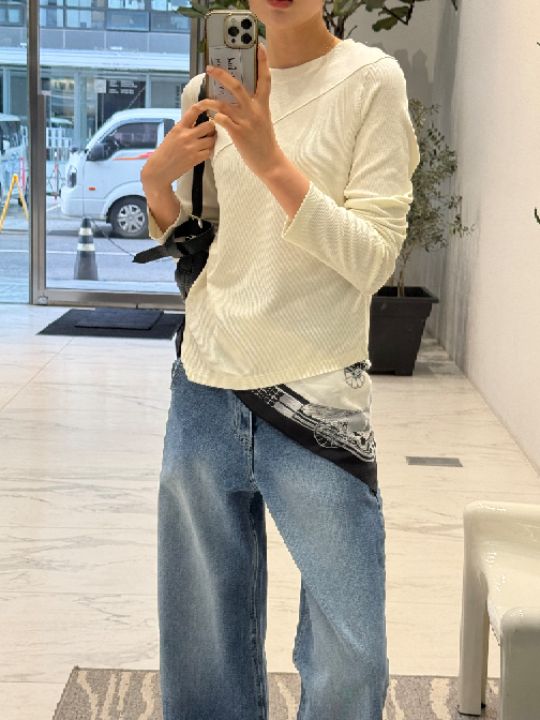 ROOKIE BUD韓國東大門直郵女士新款人氣休閑26春夏長袖T恤ROOKIE BUD-P長袖T恤