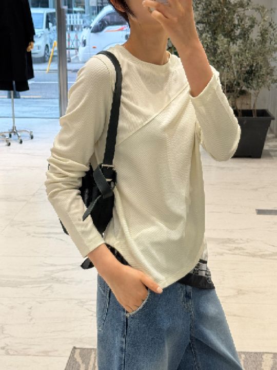 ROOKIE BUD韓國東大門直郵女士新款人氣休閑26春夏長袖T恤ROOKIE BUD-P長袖T恤