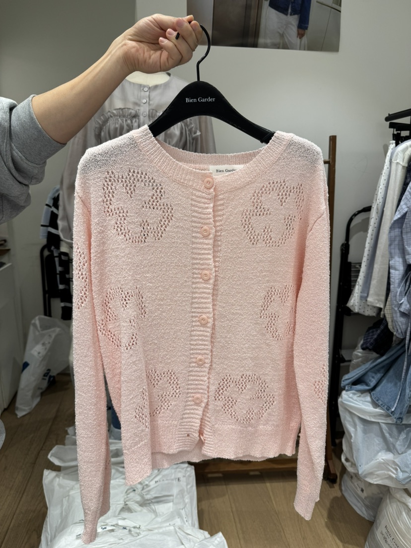 BIEN GARDER韓國代購女裝新品人氣時尚職業熱賣針織衫花朵BIEN GARDER針織衫圖色2