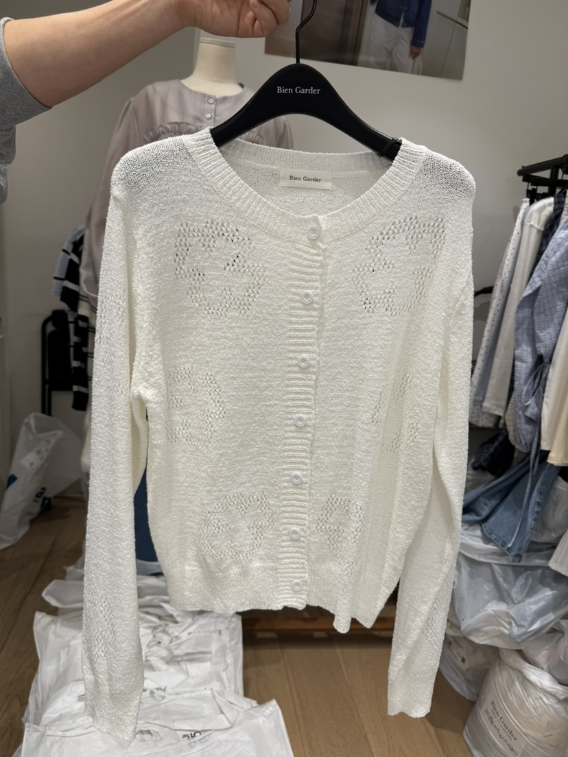 BIEN GARDER韓國代購女裝新品人氣時尚職業熱賣針織衫花朵BIEN GARDER針織衫圖色3