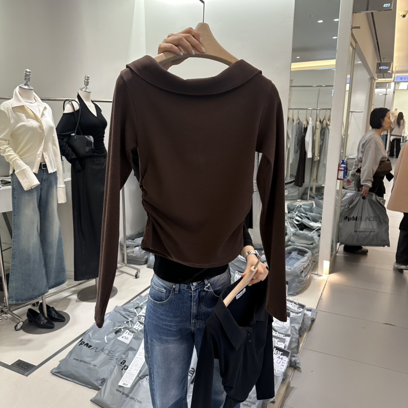 RENDER韓國代購女士新品休閑時尚人氣熱賣推薦職業長袖T恤RENDER長袖T恤