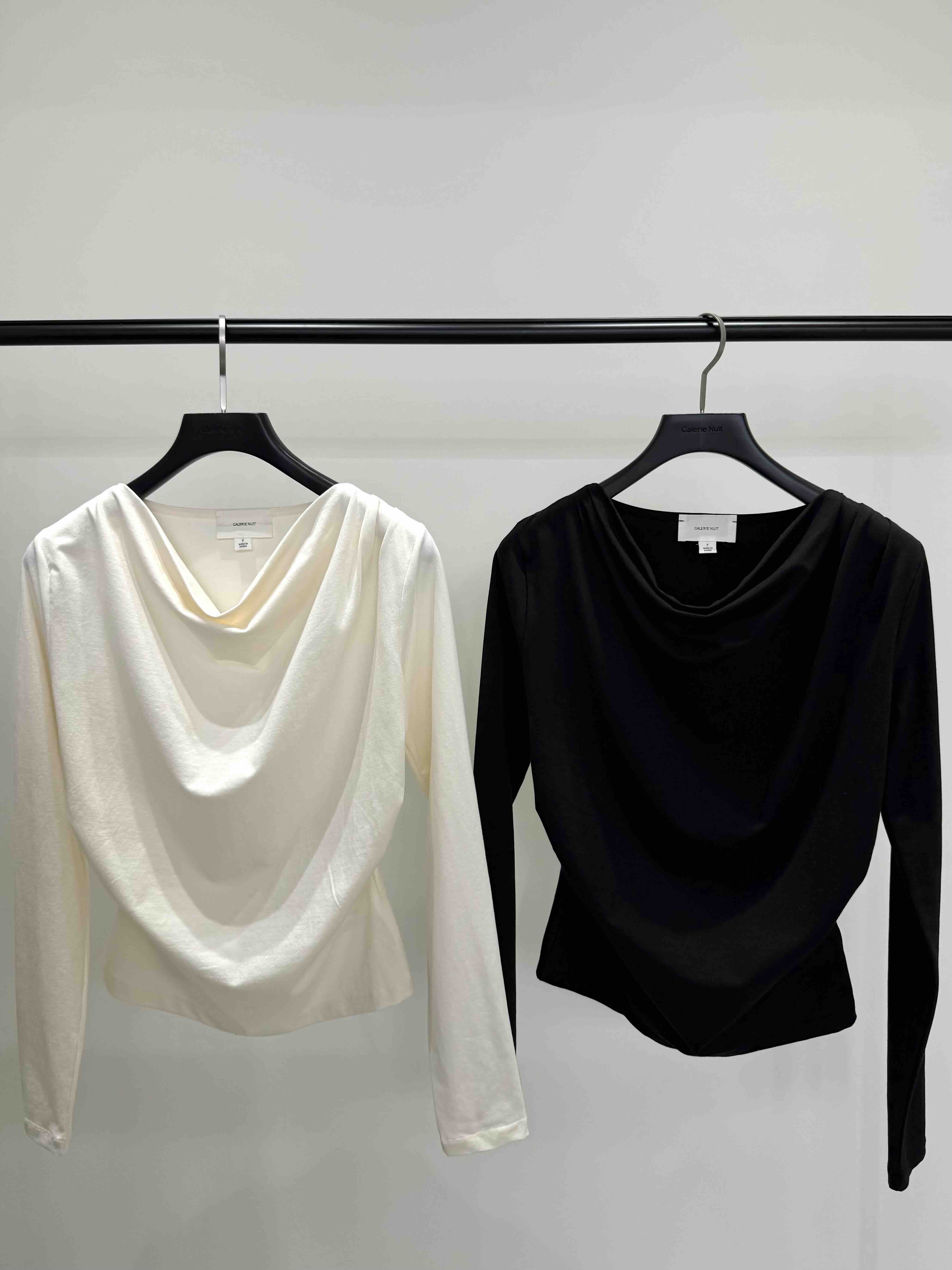 GALERIE NUIT韓國直郵女士新款26春夏時尚職業長袖T恤高領GALERIE NUIT長袖T恤