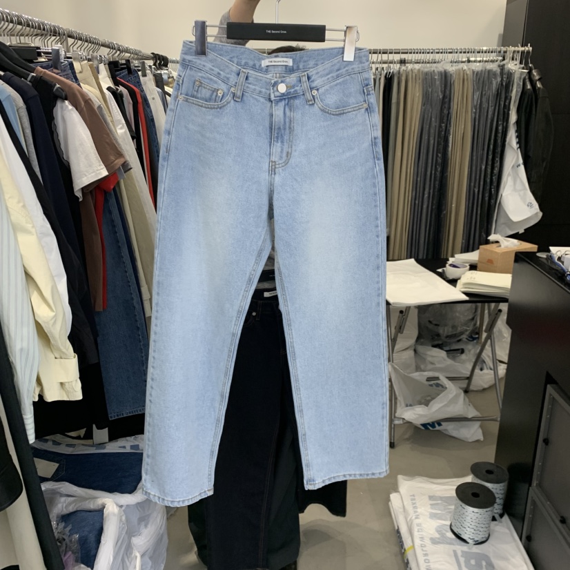 THE SECOND GROW韓國直郵女裝新品推薦時尚牛仔褲直筒牛仔THE SECOND GROW牛仔褲圖色1