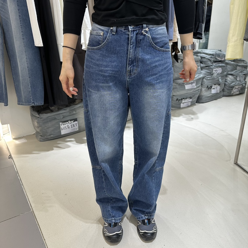 RENDER韓國代購女士新款真品休閑推薦職業26春夏牛仔褲鏤空RENDER牛仔褲圖色1