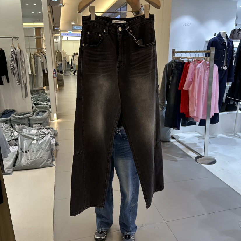 RENDER韓國代購女士新款真品休閑推薦職業26春夏牛仔褲鏤空RENDER牛仔褲圖色2