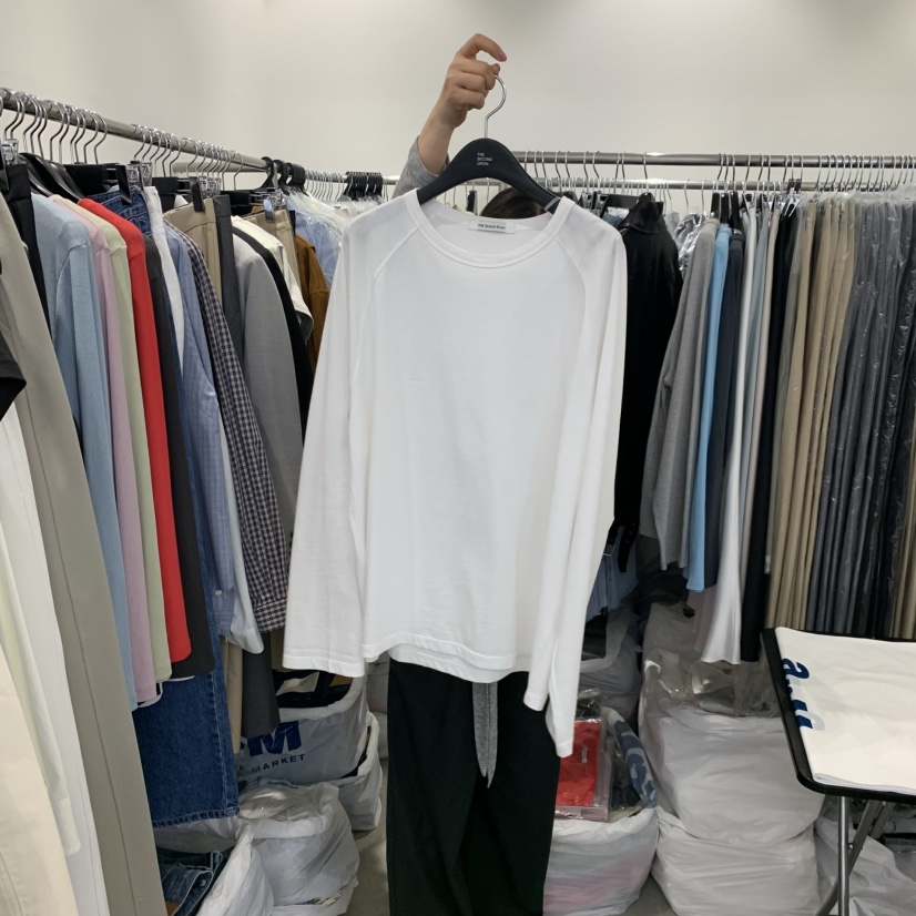 THE SECOND GROW韓國代購女裝新品人氣推薦休閑長袖T恤THE SECOND GROW長袖T恤圖色1
