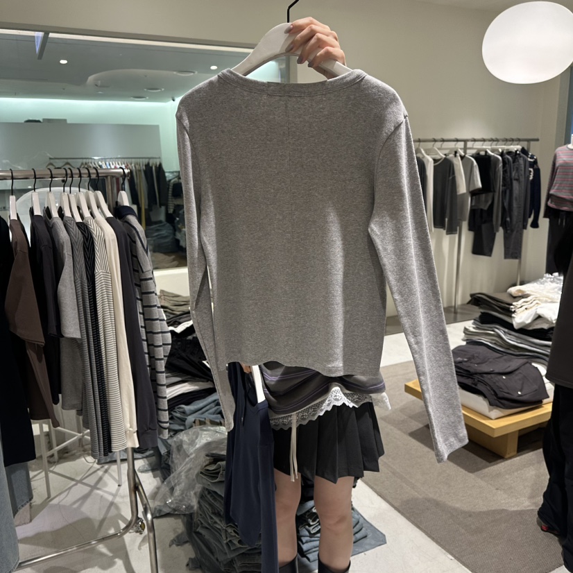 GRADE東大門直郵女士新品休閑職業26春夏真品推薦長袖T恤GRADE長袖T恤