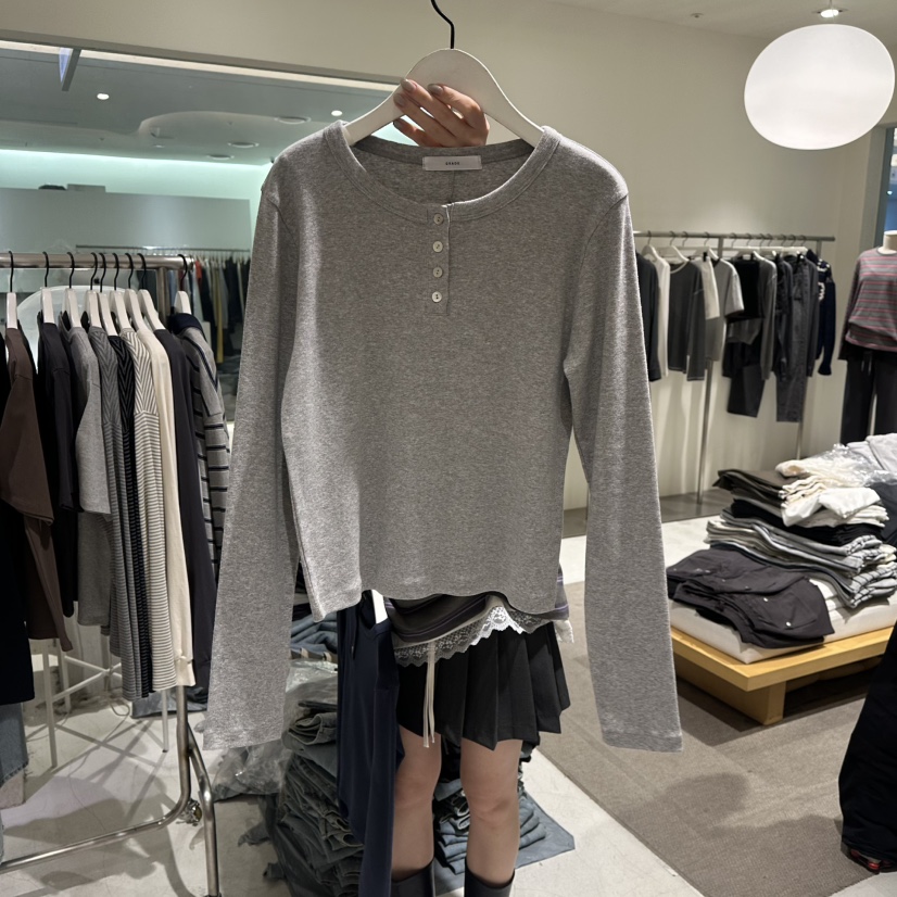 GRADE東大門直郵女士新品休閑職業26春夏真品推薦長袖T恤GRADE長袖T恤圖色1