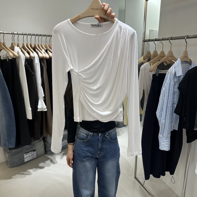 RENDER韓國代購女士新款時尚休閑熱賣26春夏真品人氣長袖T恤RENDER長袖T恤圖色1