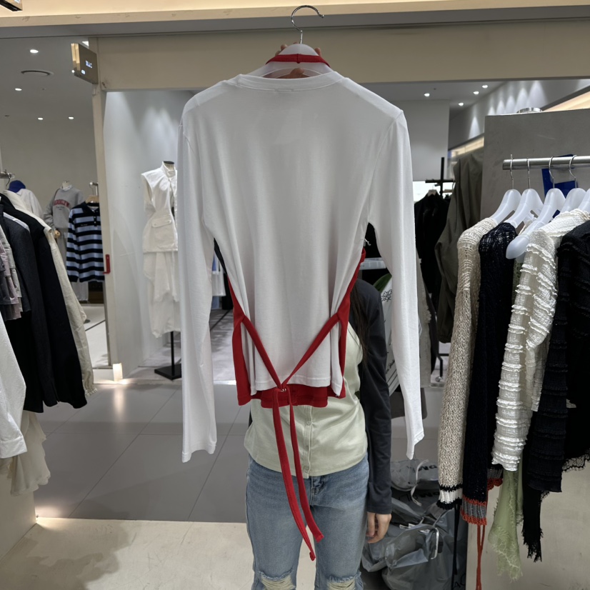 BENE韓國直郵女裝新品推薦熱賣休閑人氣26春夏長袖T恤假兩件BENE長袖T恤