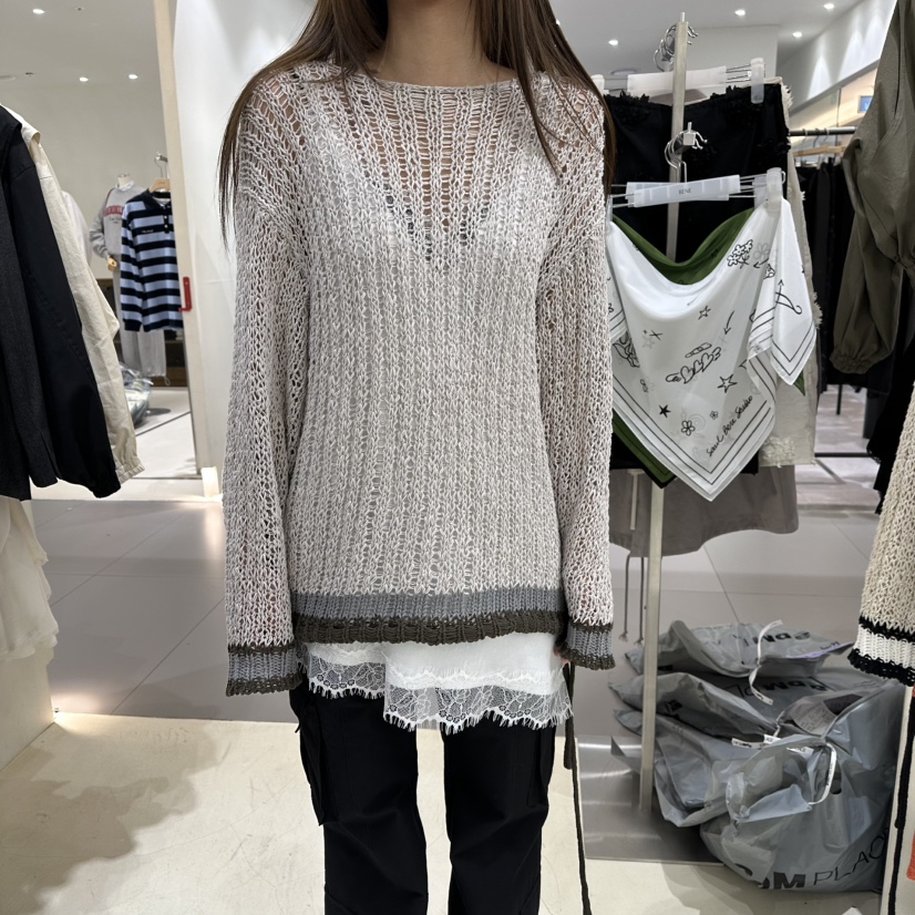 BENE東大門直郵女裝新款熱賣職業26春夏推薦針織衫亞麻布BENE針織衫