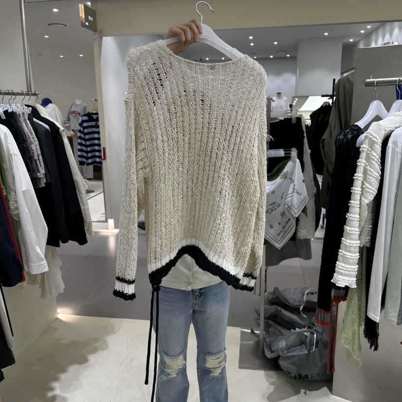 BENE東大門直郵女裝新款熱賣職業26春夏推薦針織衫亞麻布BENE針織衫