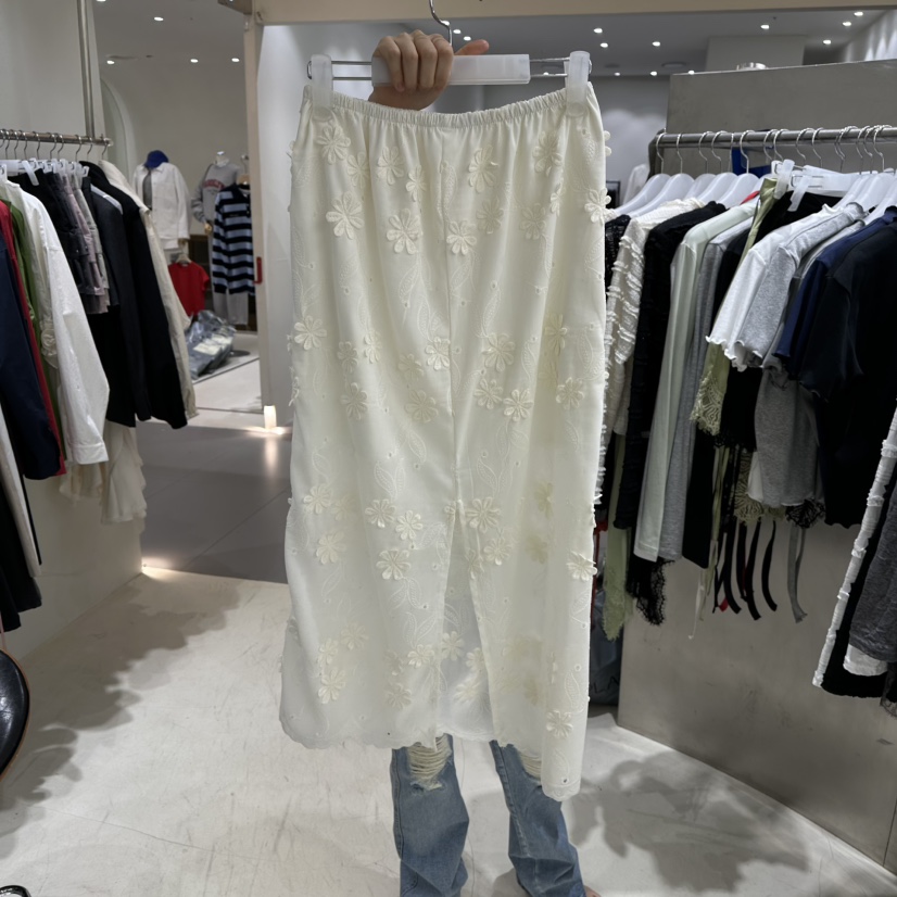 BENE東大門代購女裝新款真品時尚人氣熱賣職業26春夏長裙刺繡BENE長裙