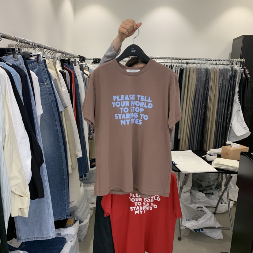 THE SECOND GROW東大門實拍女士新品休閑時尚熱賣推薦T恤THE SECOND GROWT恤圖色2