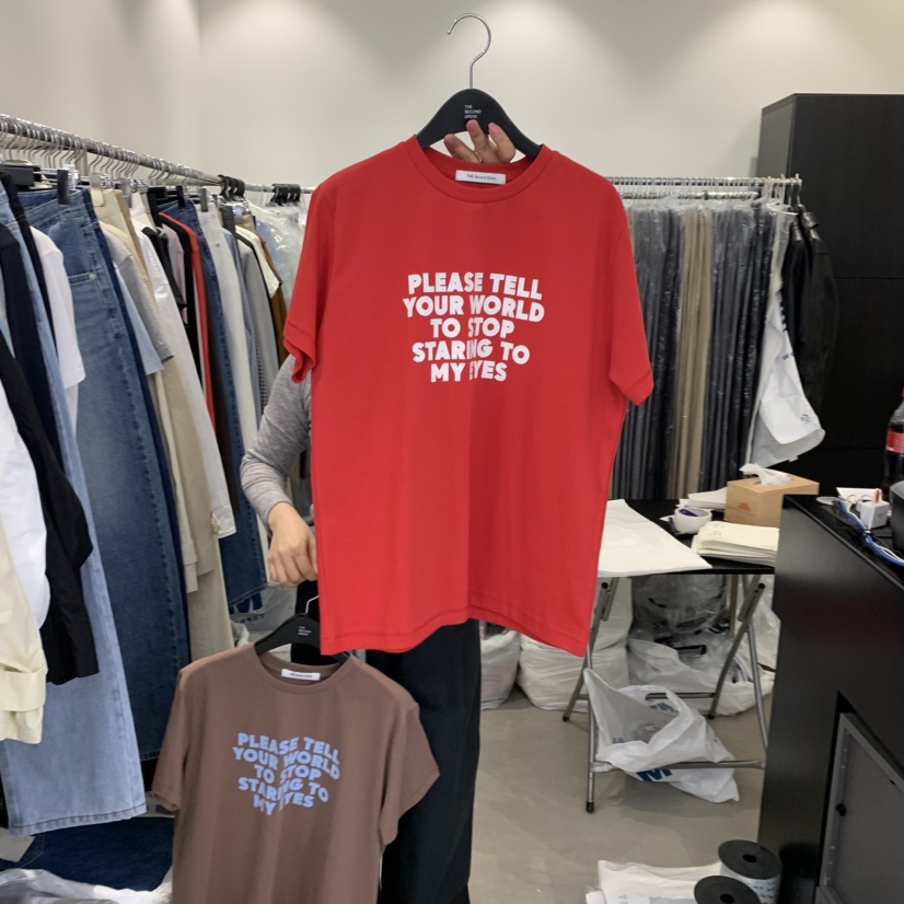 THE SECOND GROW東大門實拍女士新品休閑時尚熱賣推薦T恤THE SECOND GROWT恤圖色3