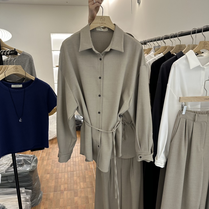 LOGON東大門實拍女裝新品熱賣休閑推薦26春夏人氣襯衫蕾絲衫LOGON襯衫/蕾絲衫圖色2