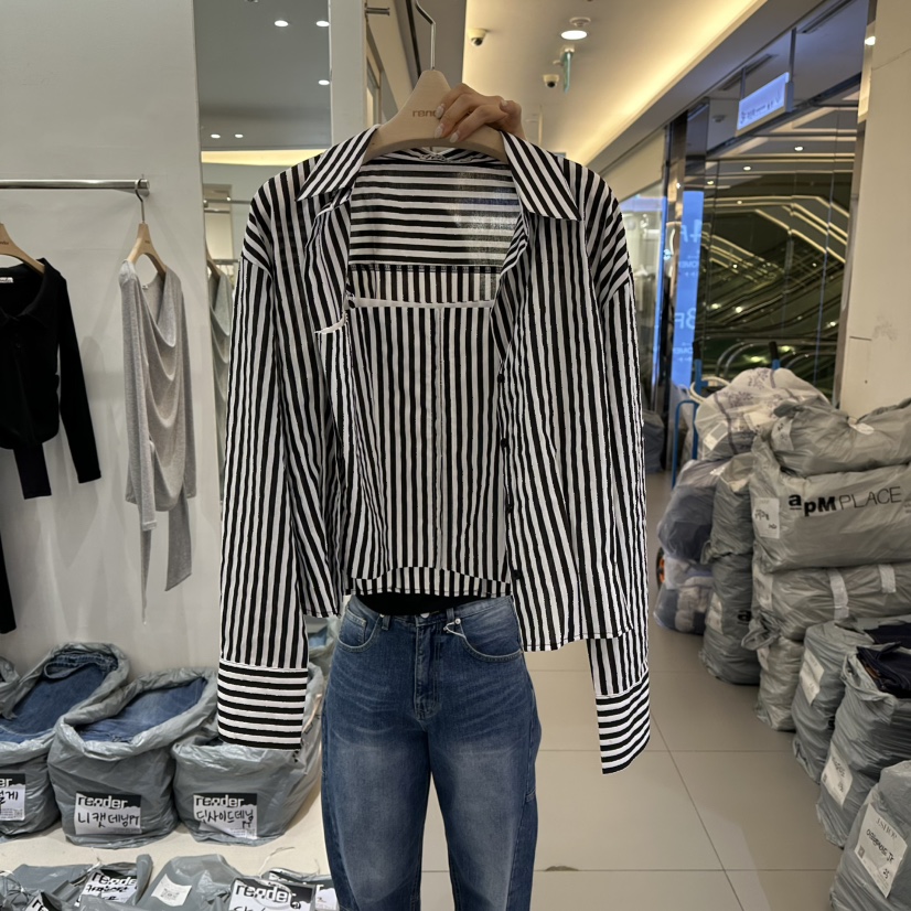 RENDER韓國直郵女士新款職業熱賣真品休閑襯衫蕾絲衫假兩件RENDER襯衫/蕾絲衫圖色3