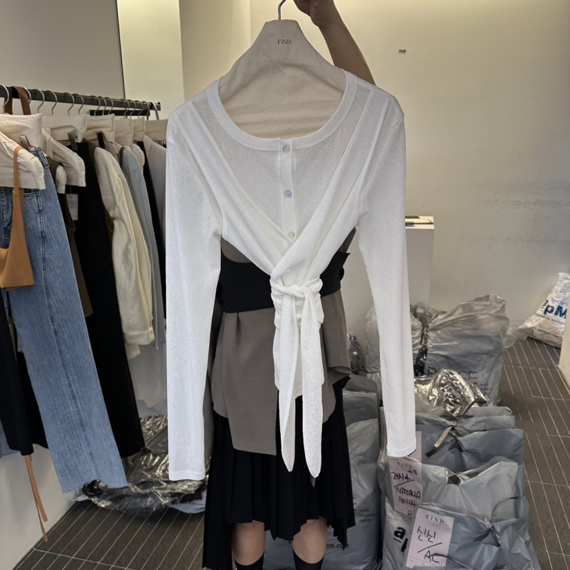 FIND-P東大門代購女裝新款26春夏休閑推薦真品熱賣針織衫FIND-P針織衫圖色1