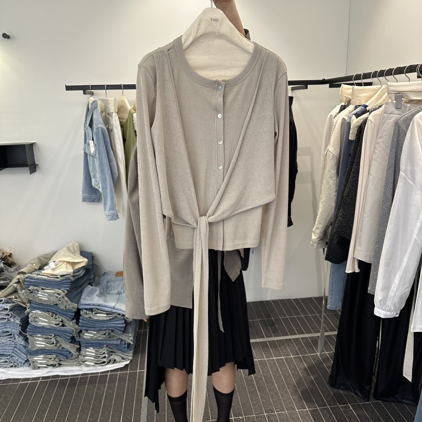 FIND-P東大門代購女裝新款26春夏休閑推薦真品熱賣針織衫FIND-P針織衫圖色2