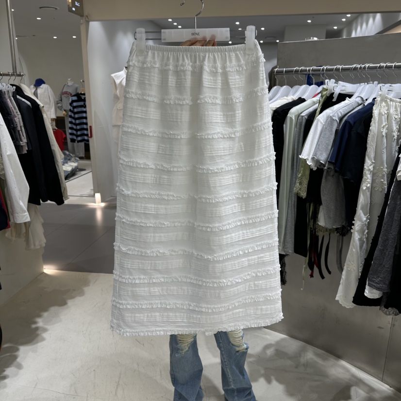 BENE韓國直郵女士新款真品職業熱賣推薦26春夏時尚長裙褶裥BENE長裙圖色1