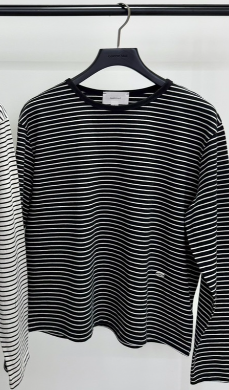 GALERIE NUIT韓國代購女裝新款推薦職業熱賣長袖T恤條紋GALERIE NUIT長袖T恤圖色2