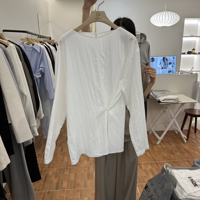 LOGON東大門實拍女裝新品真品職業休閑人氣襯衫蕾絲衫紐扣LOGON襯衫/蕾絲衫圖色2