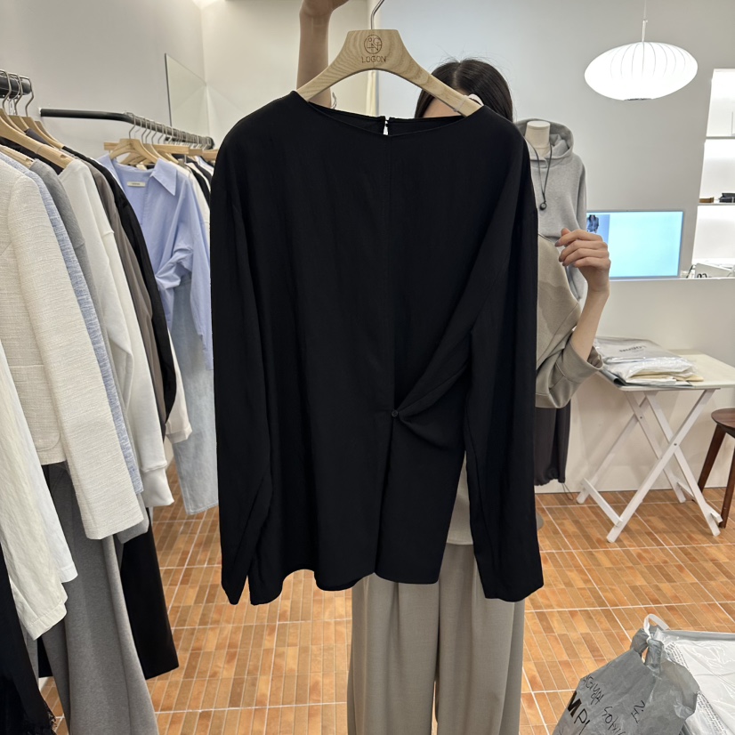 LOGON東大門實拍女裝新品真品職業休閑人氣襯衫蕾絲衫紐扣LOGON襯衫/蕾絲衫圖色3