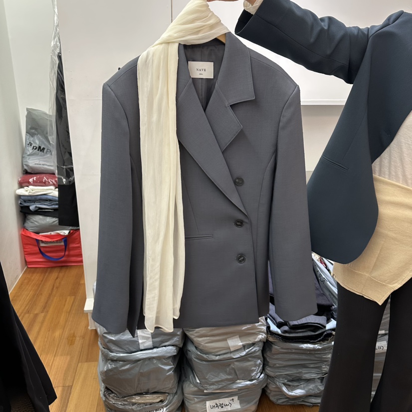 NAVE東大門代購女裝新款熱賣時尚26春夏休閑夾克不含圍巾NAVE夾克圖色3