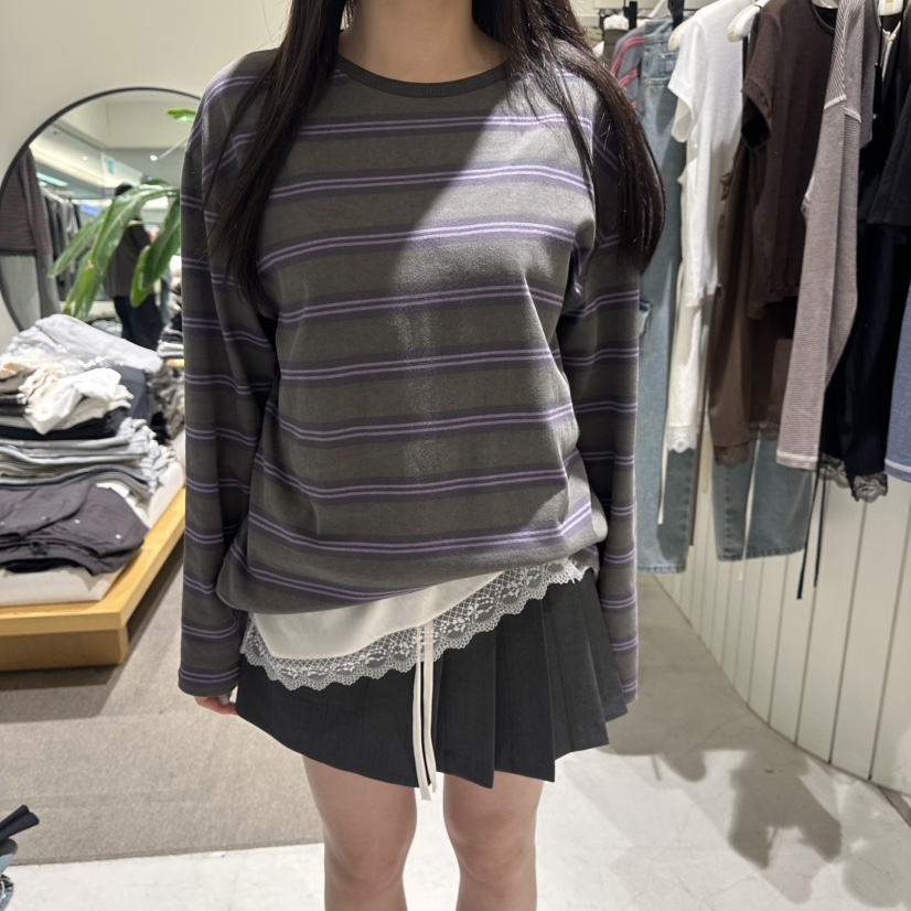 GRADE韓國代購女裝新品推薦休閑人氣時尚熱賣26春夏長袖T恤GRADE長袖T恤圖色2