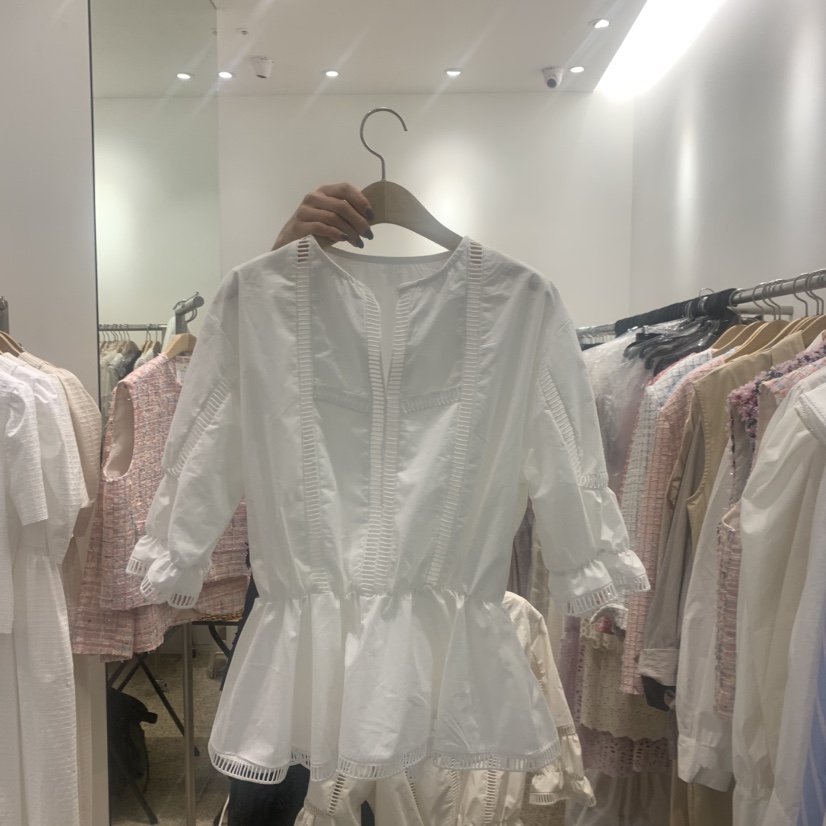 A東大門實拍女士新品熱賣26春夏真品休閑時尚推薦襯衫蕾絲衫A STORE襯衫/蕾絲衫圖色1