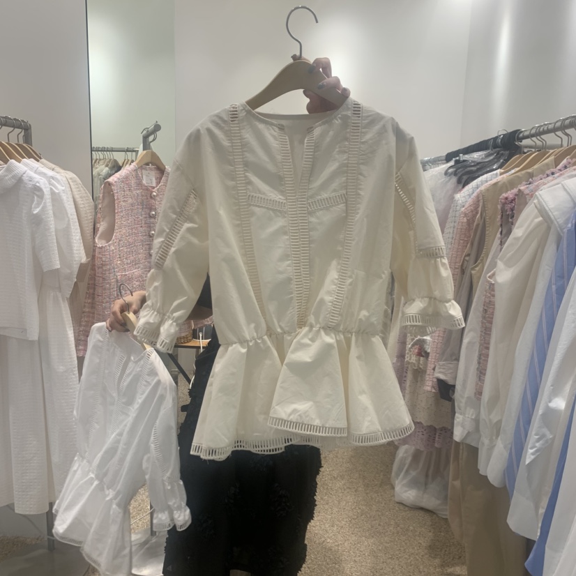 A東大門實拍女士新品熱賣26春夏真品休閑時尚推薦襯衫蕾絲衫A STORE襯衫/蕾絲衫圖色2