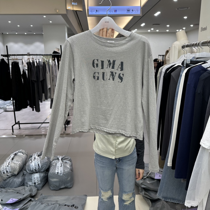 BENE東大門實拍女裝新品推薦真品休閑熱賣26春夏時尚長袖T恤BENE長袖T恤圖色3