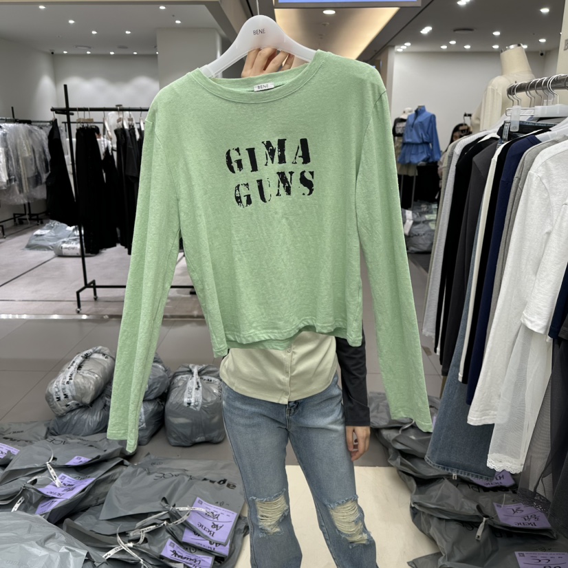 BENE東大門實拍女裝新品推薦真品休閑熱賣26春夏時尚長袖T恤BENE長袖T恤圖色4