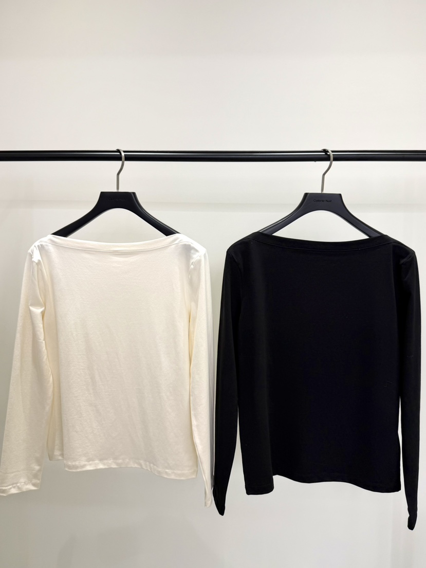 GALERIE NUIT東大門直郵女裝新品熱賣推薦休閑長袖T恤船領GALERIE NUIT長袖T恤