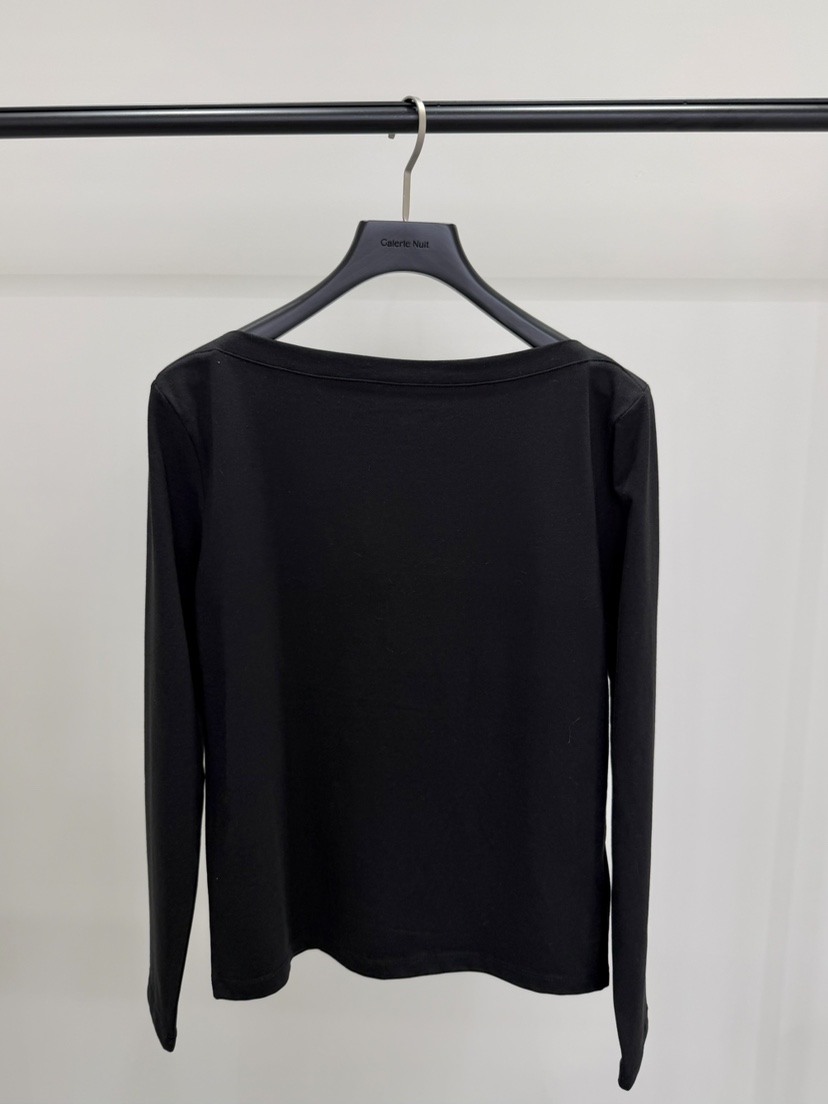 GALERIE NUIT東大門直郵女裝新品熱賣推薦休閑長袖T恤船領GALERIE NUIT長袖T恤圖色2