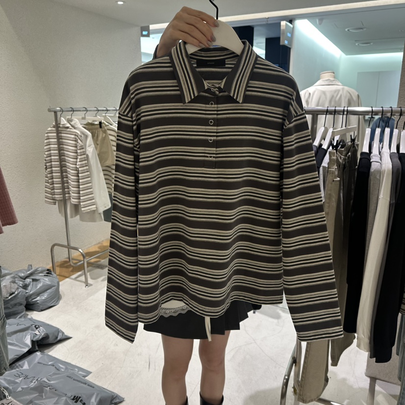 GRADE東大門實拍女裝新品26春夏職業休閑真品推薦長袖T恤GRADE長袖T恤圖色1