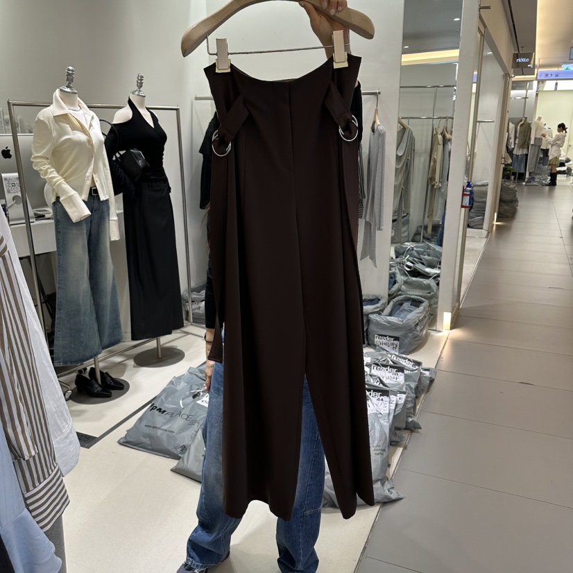 RENDER韓國直郵女裝新款休閑真品人氣職業熱賣時尚休閑褲RENDER休閑褲圖色2棕色