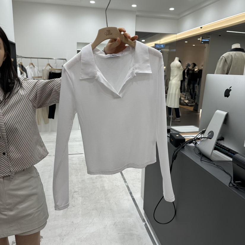 THE VALUE東大門實拍女裝新款休閑26春夏職業人氣長袖T恤THE VALUE長袖T恤圖色1