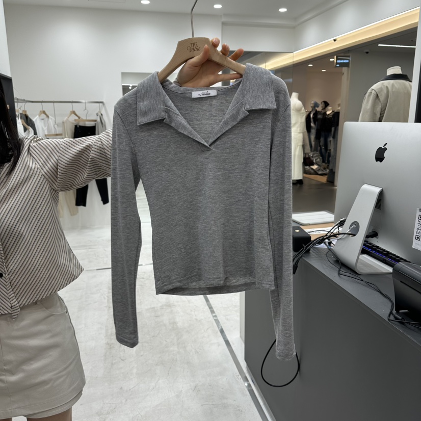 THE VALUE東大門實拍女裝新款休閑26春夏職業人氣長袖T恤THE VALUE長袖T恤圖色2