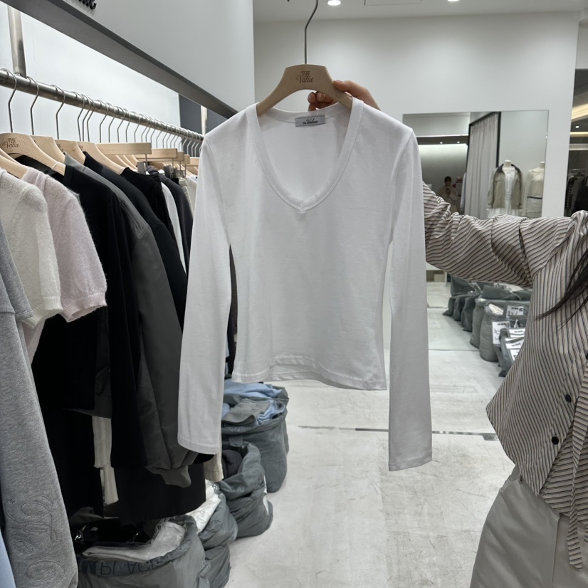 THE VALUE韓國直郵女士新款熱賣真品推薦26春夏人氣長袖T恤THE VALUE長袖T恤圖色1