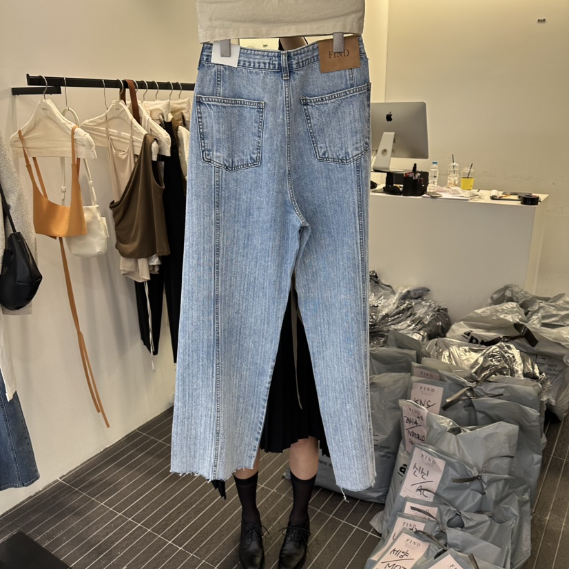 FIND-P東大門代購女士新款26春夏人氣休閑熱賣真品牛仔褲FIND-P牛仔褲