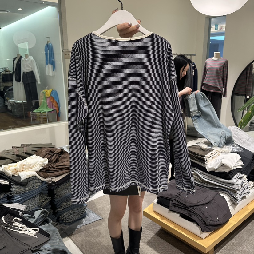 GRADE東大門直郵女士新品推薦休閑熱賣26春夏時尚長袖T恤GRADE長袖T恤