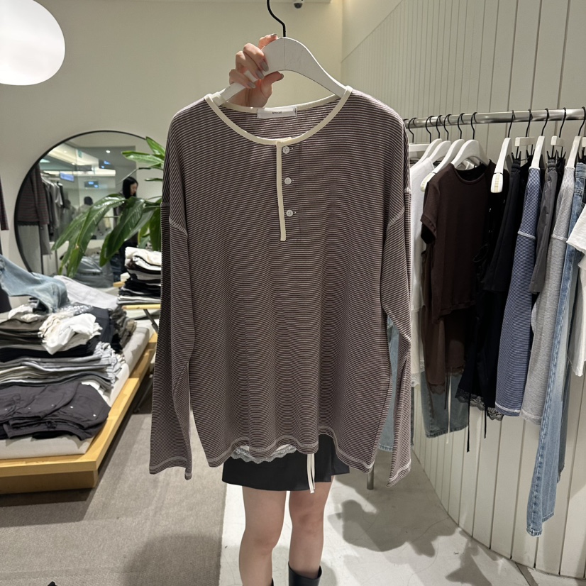 GRADE東大門直郵女士新品推薦休閑熱賣26春夏時尚長袖T恤GRADE長袖T恤圖色2