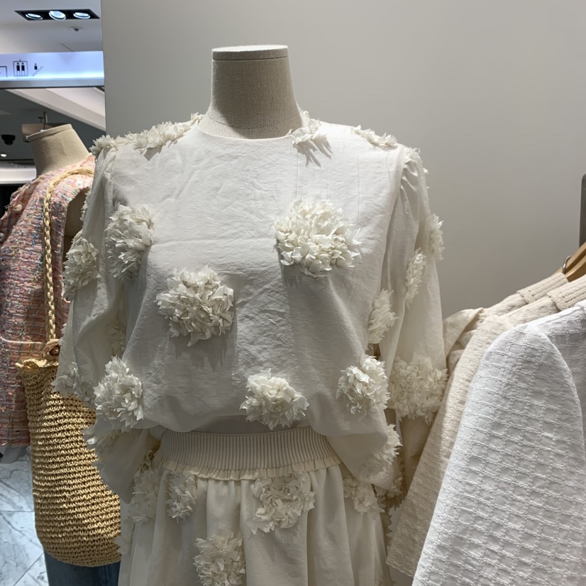 A韓國直郵女士新款推薦26春夏職業休閑熱賣人氣襯衫蕾絲衫A STORE襯衫/蕾絲衫圖色1