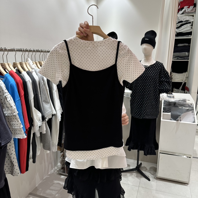 MINI UNNI東大門實拍女士新品真品人氣時尚推薦T恤假兩件MINI UNNIT恤